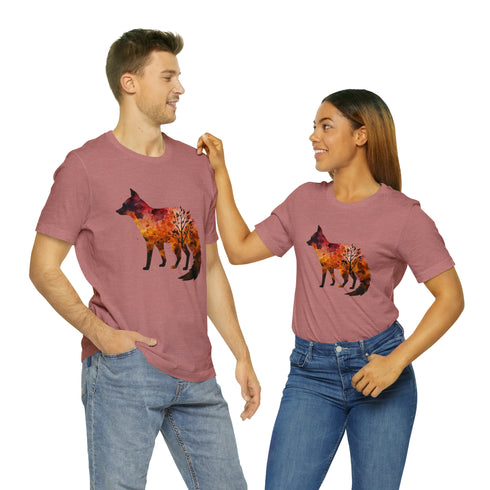 Autumn Fox Silhouette - Short Sleeve Tee